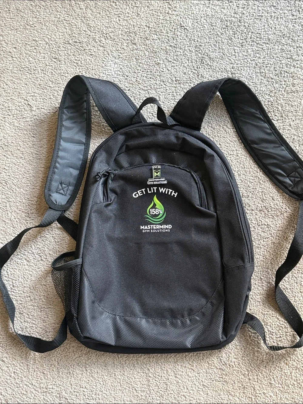 Mastermind Gym Solutions Black Gym Backpack with Logo!